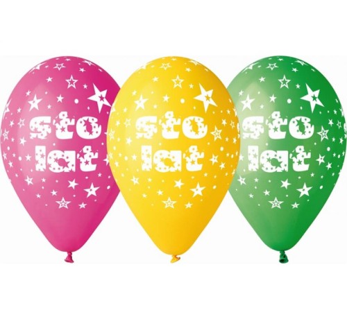 Balony Premium "Sto Lat", 12" / 5 szt.