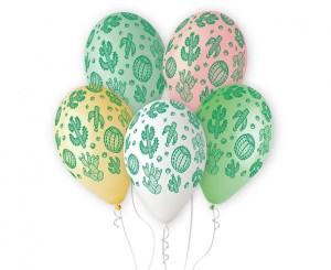 Balony Premium Hel Kolczaste kaktusy, 13"/ 5 szt. KK