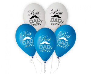 Balony Best Dad Ever, 12"/ 5 szt.