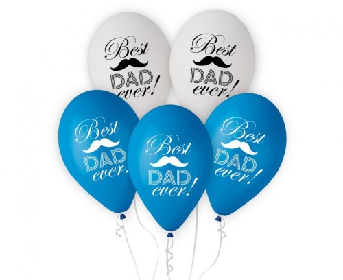 Balony Best Dad Ever, 12"/ 5 szt.