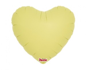 Balon Ibrex Hel, serce 14", Pastel Yellow, 5 szt.
