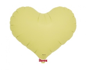 Balon Ibrex Hel, serce Jelly 14", Pastel Yellow, 5 szt.