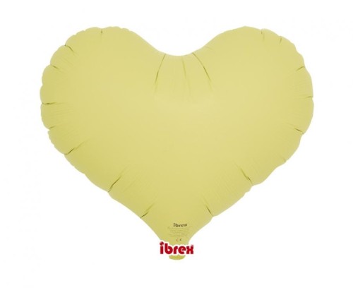 Balon Ibrex Hel, serce Jelly 14", Pastel Yellow, 5 szt.
