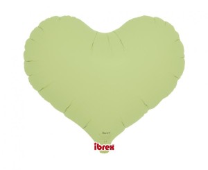 Balon Ibrex Hel, serce Jelly 14", Pastel Green, 5 szt.