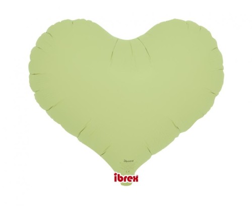 Balon Ibrex Hel, serce Jelly 14", Pastel Green, 5 szt.