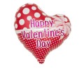 Balon Ibrex Hel, serce Jelly 14", Valentine Dots & Ribbon, packed
