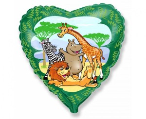 Balon foliowy 18" FX - "Zwierzęta z dżungli"