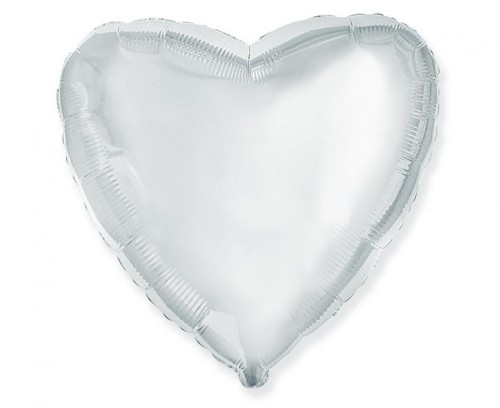 Balon foliowy 9" FX - "Serce" (srebrne)