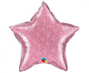Balon foliowy 20" QL STR Glittergraphic Pink