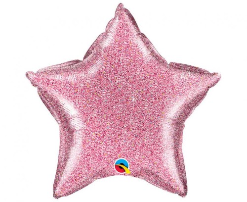 Balon foliowy 20" QL STR Glittergraphic Pink