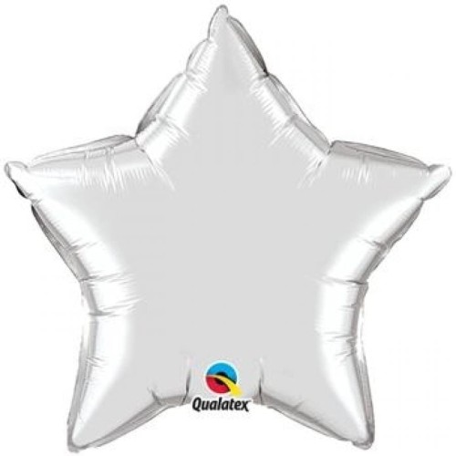 Balon foliowy 36" QL STR "Gwiazda srebrna"