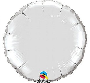 Balon foliowy 9" QL CIR - srebrny