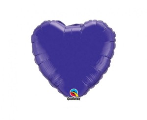 Balon foliowy 9" QL HRT serce, fioletowy