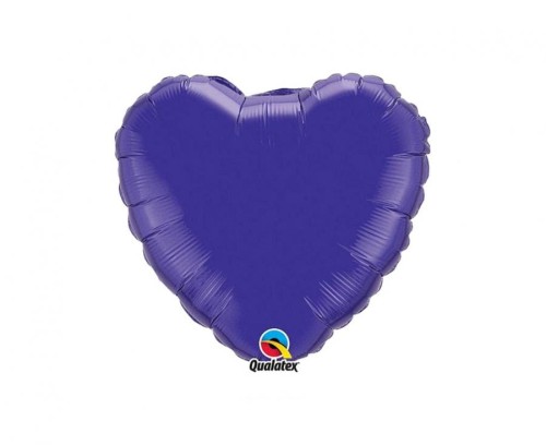 Balon foliowy 9" QL HRT serce, fioletowy
