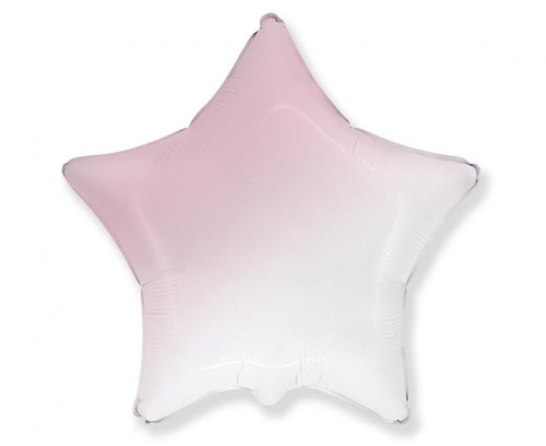 Balon foliowy 18" FX - Gwiazda (gradient biało-różowy)