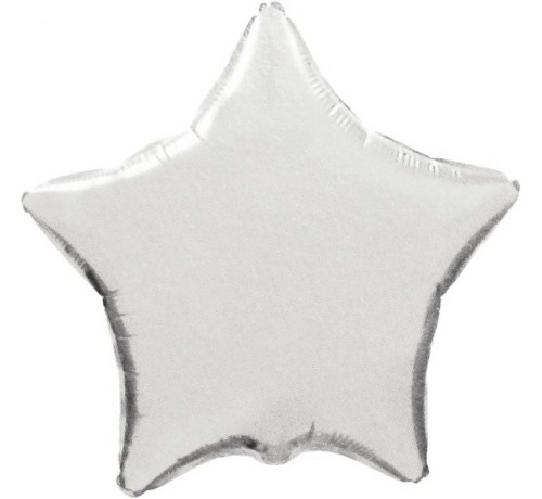 Balon foliowy 18" FX - "Gwiazda" (srebrna)