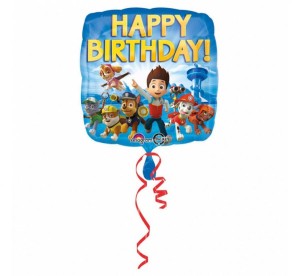 Balon foliowy 18" SQR "Happy Birthday" Paw Patrol