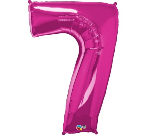 Balon foliowy 42" QL "Number 7", magenta