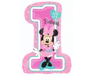 Balon foliowy 36" SHP - "Minnie Mouse 1st Birthday "