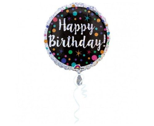 Balon foliowy 18" CIR - Polka dot Birthday