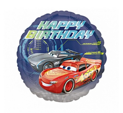 Balon foliowy 18'' CIR - "Cars - Happy Birthday"