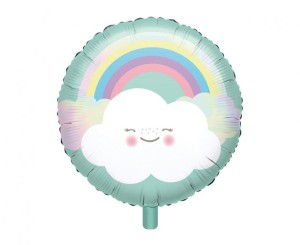 Balon foliowy RND Tęcza i chmurka, zapakowany, 43 cm
