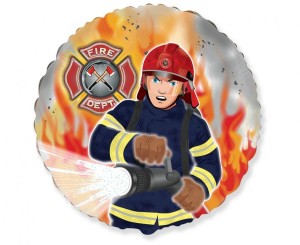 Balon foliowy 18" FX -  Strażak (okrągły)