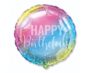 Balon foliowy 18" FX - Birthday, gradient