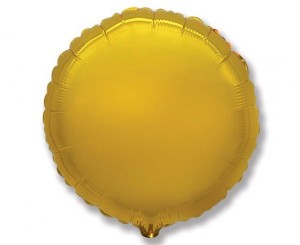 Balon foliowy 9" FX - "Okrągły" (złoty)