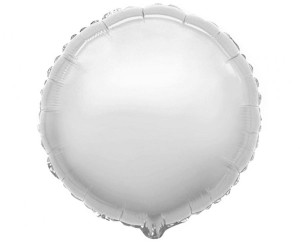 Balon foliowy 9" FX - "Okrągły" (srebrny)