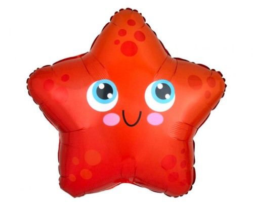 Balon foliowy 18" STR - Rozgwiazdka, zapakowany