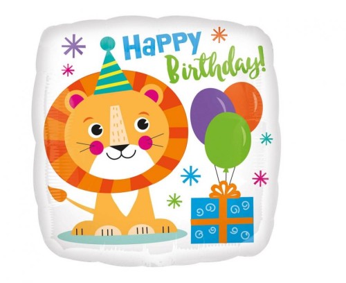 Balon foliowy 18" CIR - Urodzinowy lew