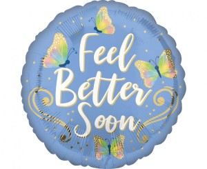 Balon foliowy 18" Feel Better Butterflies, zapakowany